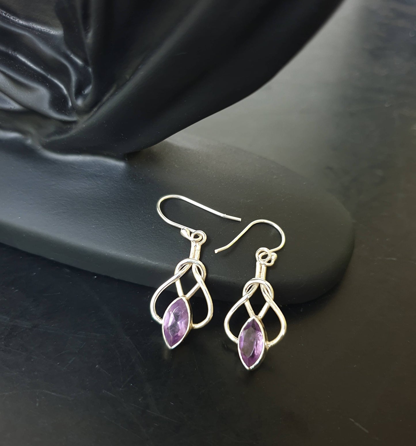 Faceted Amethyst Earrings