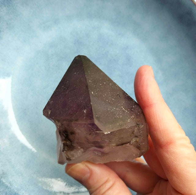 Australian Amethyst with pyrite and hematite inclusions