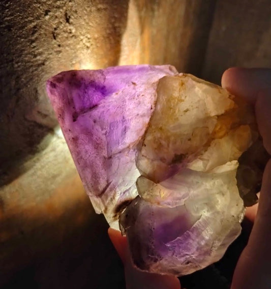 Australian Amethyst with Rare rutile, hematite and pyrite inclusions