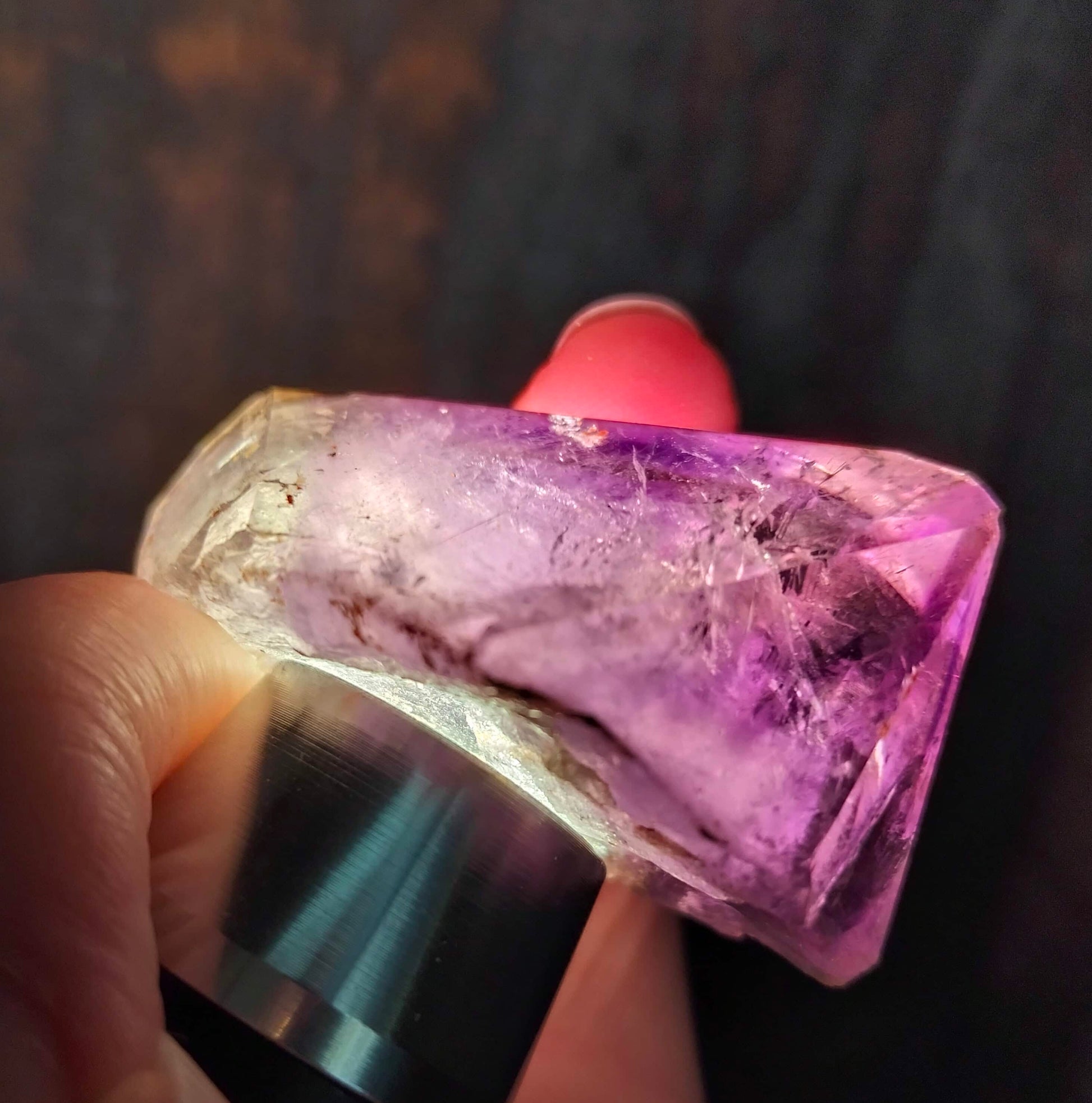 amethyst crystal, adorned with inclusions and zoning of amethyst, showcase the unique geological processes at play. Unearthed from this distinctive Australian mine, each amethyst point holds a piece of history and inherent beauty.