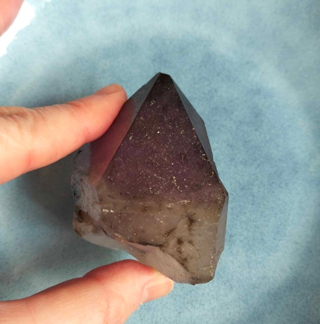 Australian Amethyst with pyrite and hematite inclusions