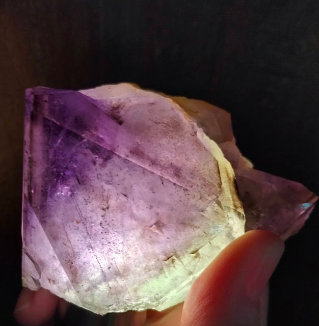 Australian Amethyst with Rare rutile, hematite and pyrite inclusions