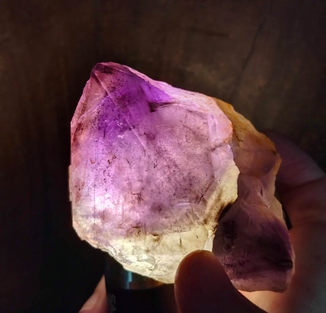 Australian Amethyst with Rare rutile, hematite and pyrite inclusions