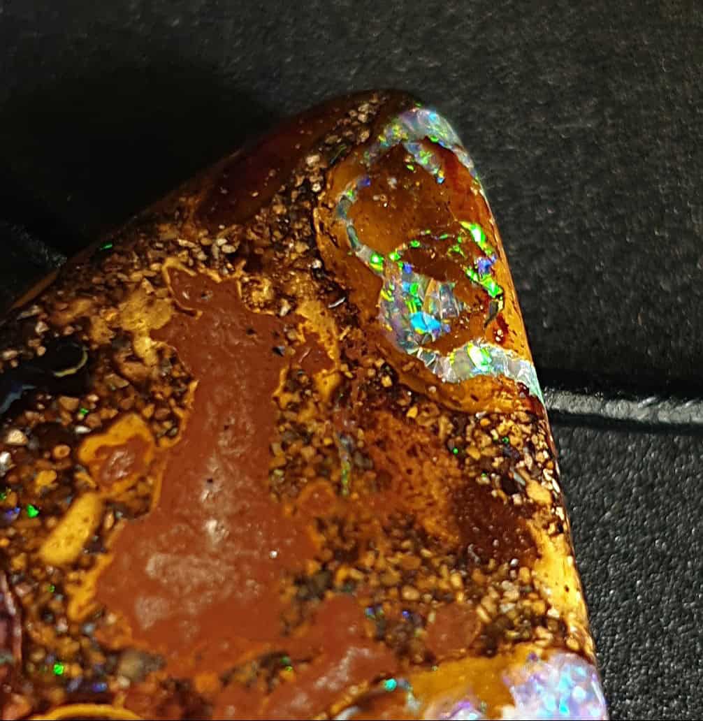 Boulder Opal Leather Necklace