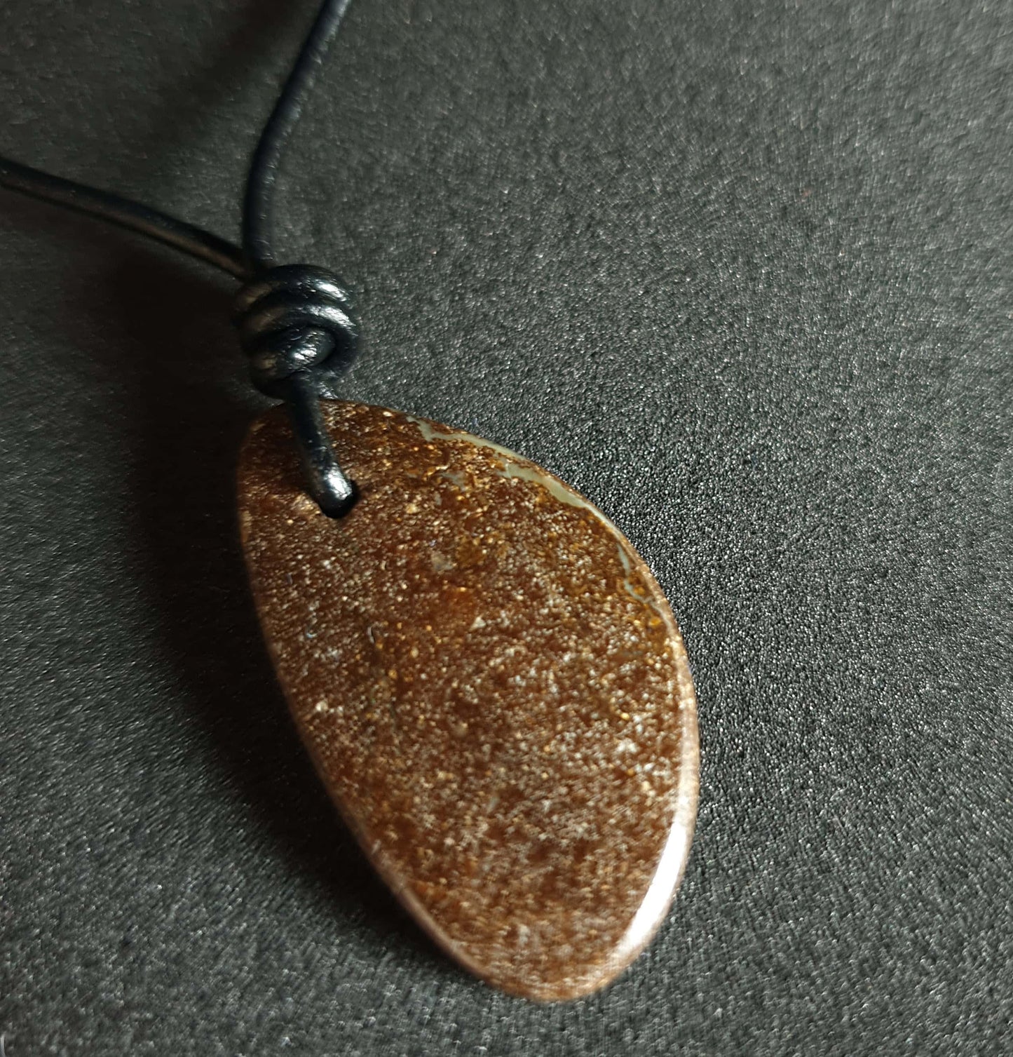 Boulder Opal Leather Necklace