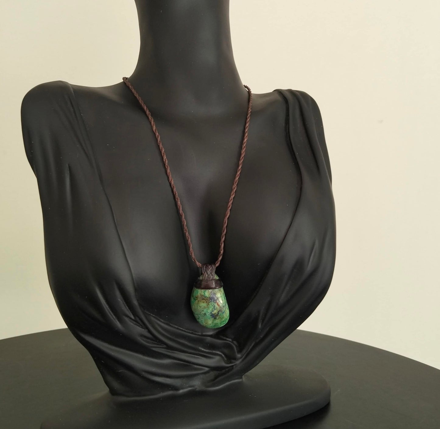 Chrysocolla with Azurite Necklace