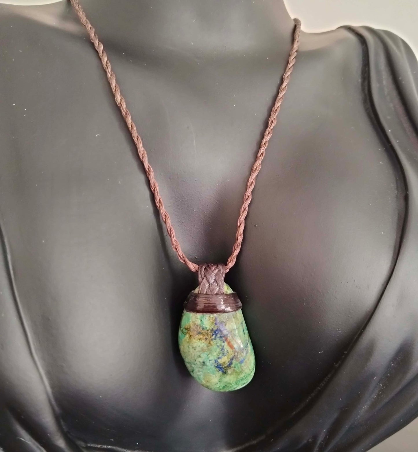 Chrysocolla with Azurite Necklace