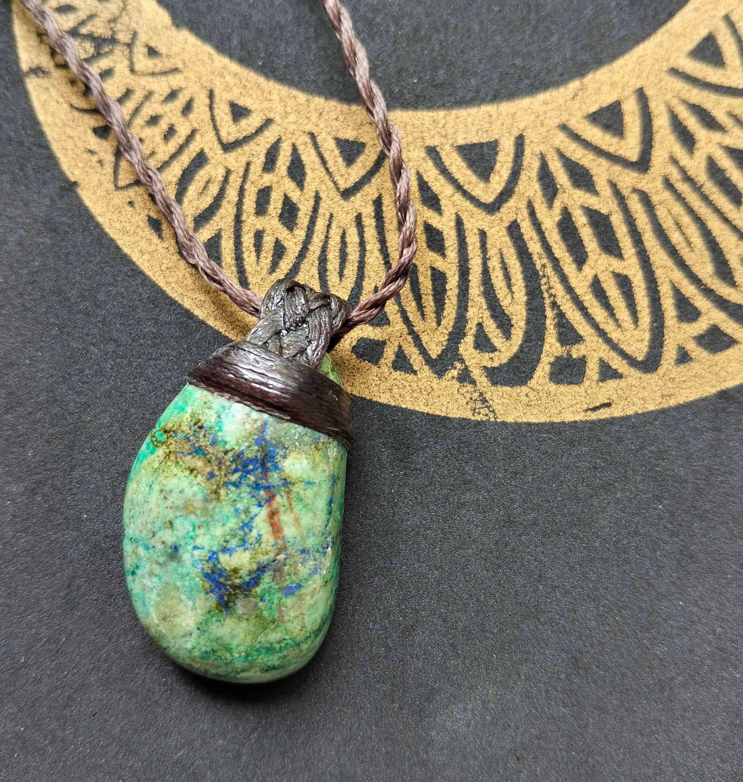 Chrysocolla with Azurite Necklace