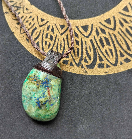 Chrysocolla with Azurite Necklace
