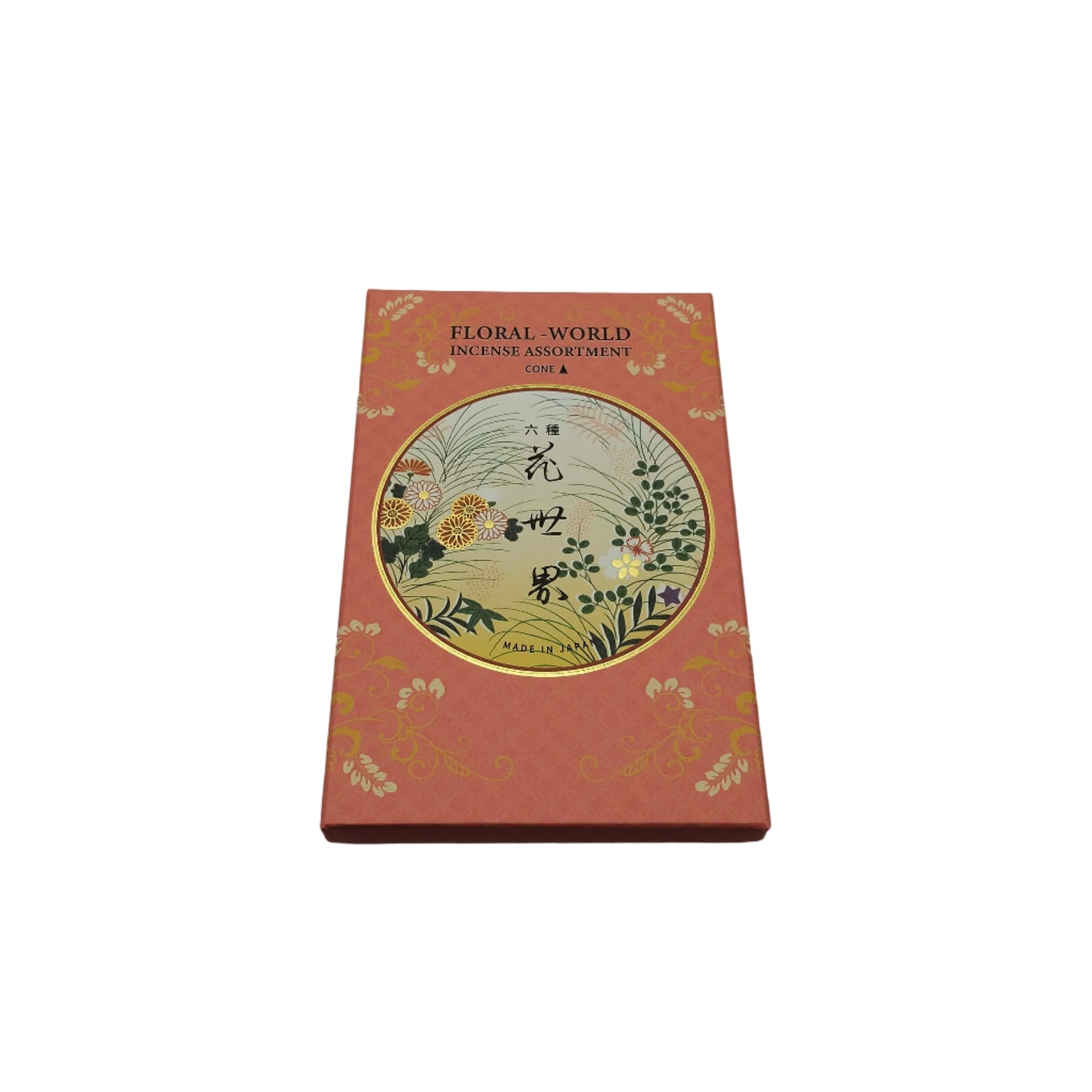 Floral World incense assortment packaging on a white background