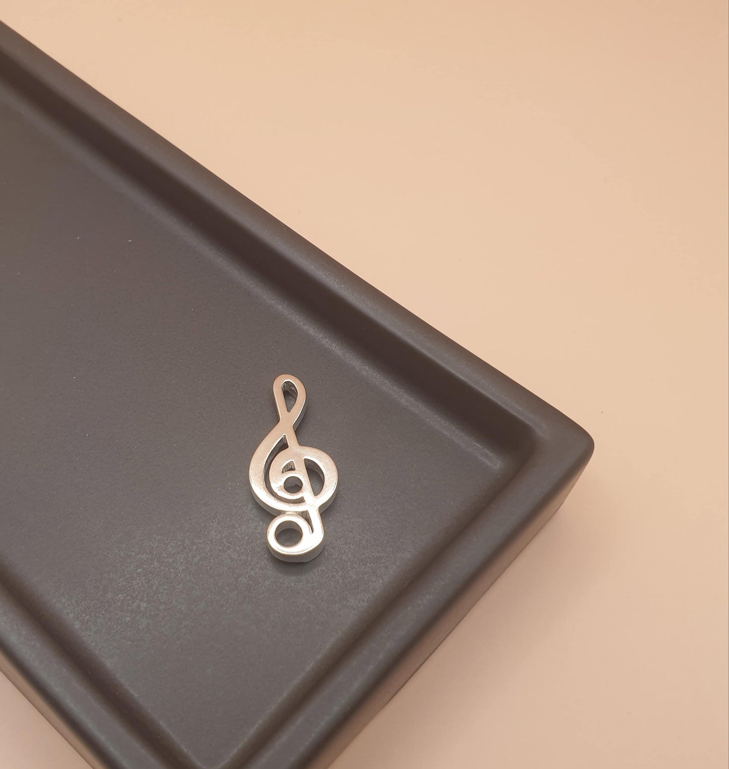 G Clef Silver Incense Holder