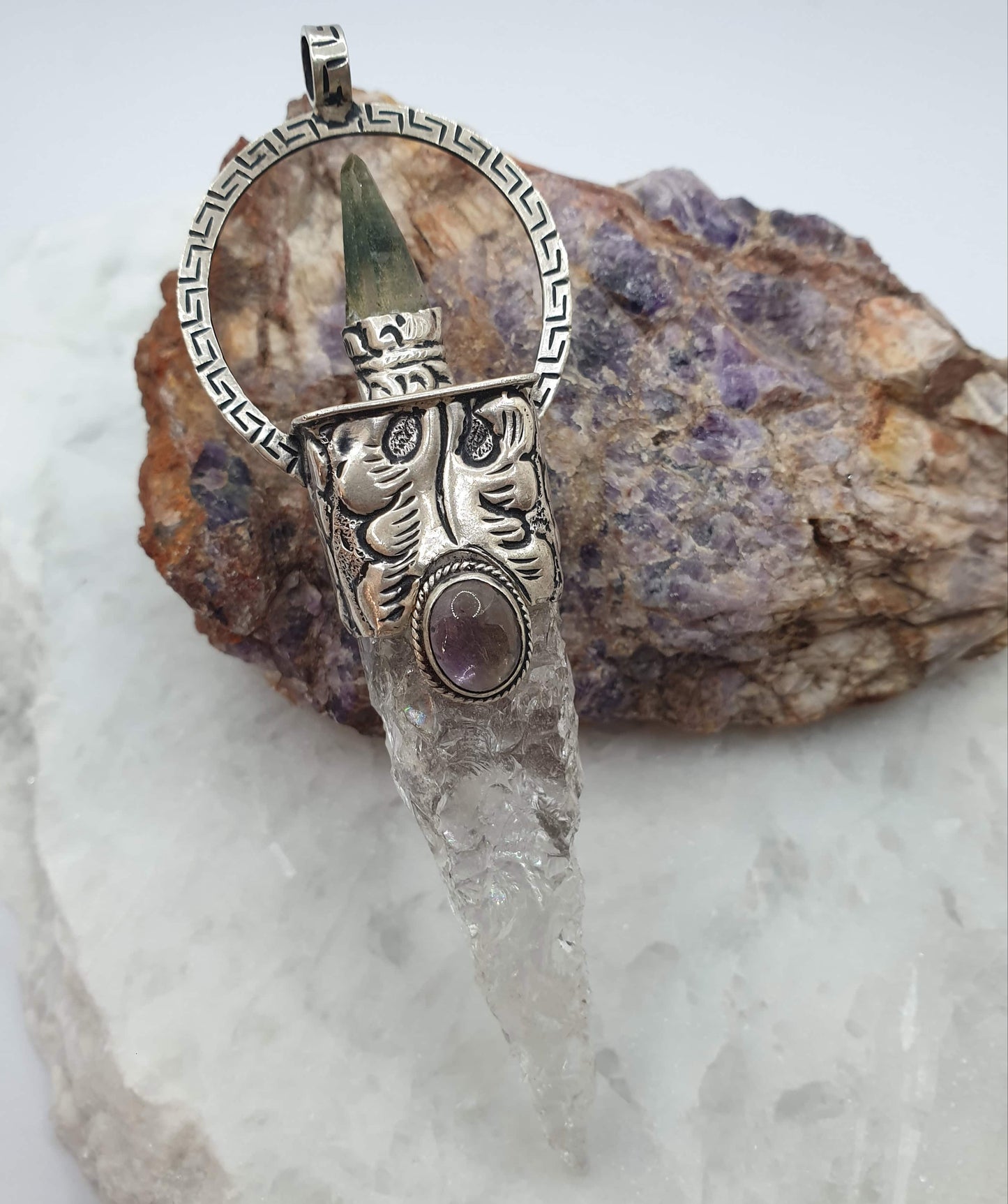 Himalayan Quartz Silver Pendant