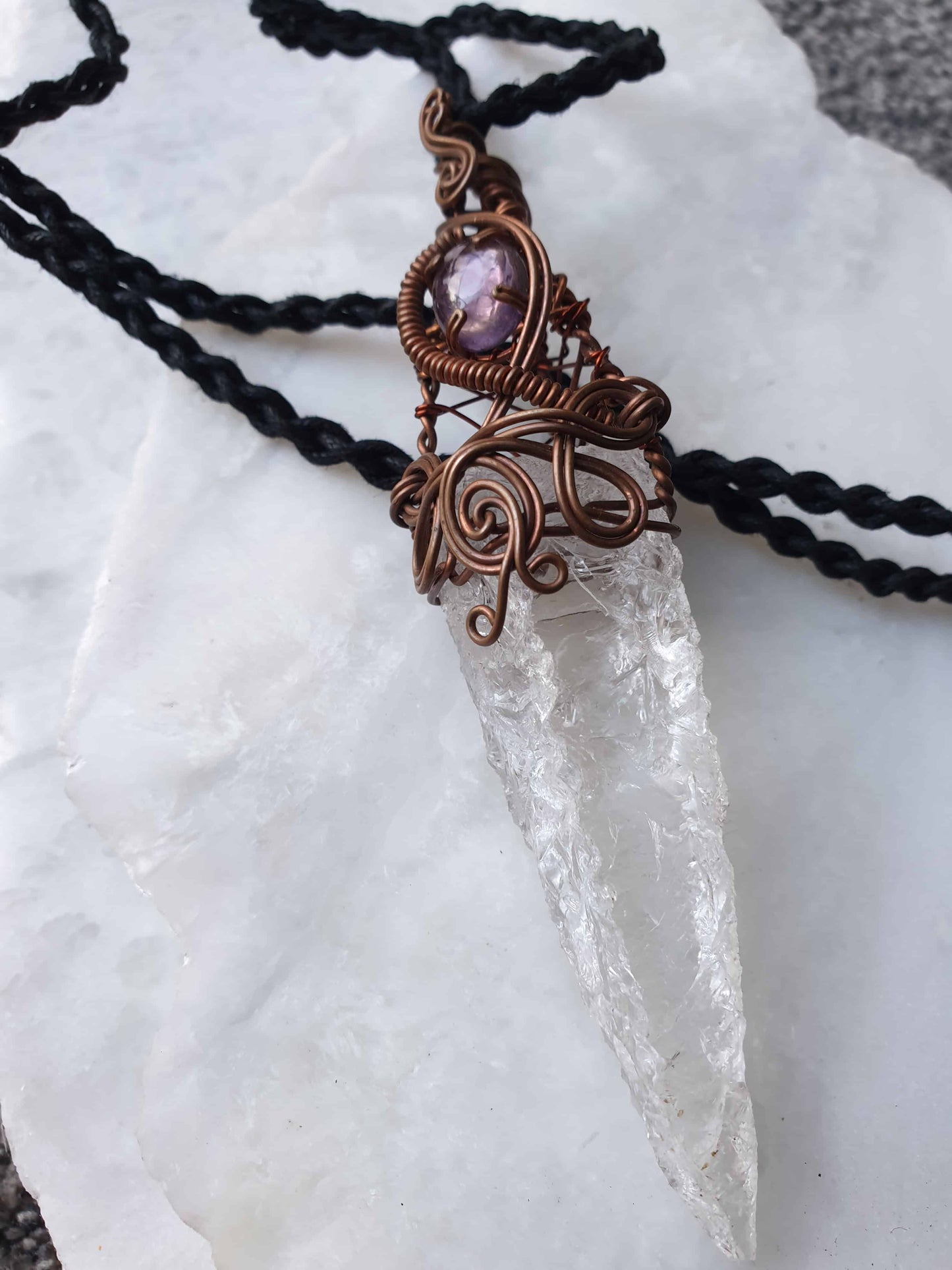 Himalayan Quartz Wire Wrapped Pendant