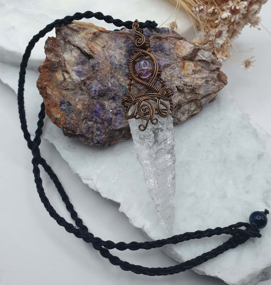 Himalayan Quartz Wire Wrapped Pendant