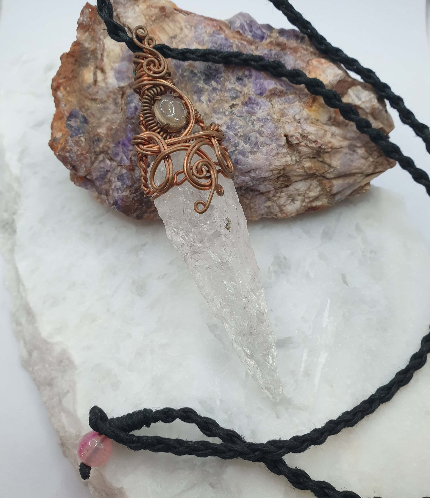 Himalayan Quartz Wire Wrapped Pendant