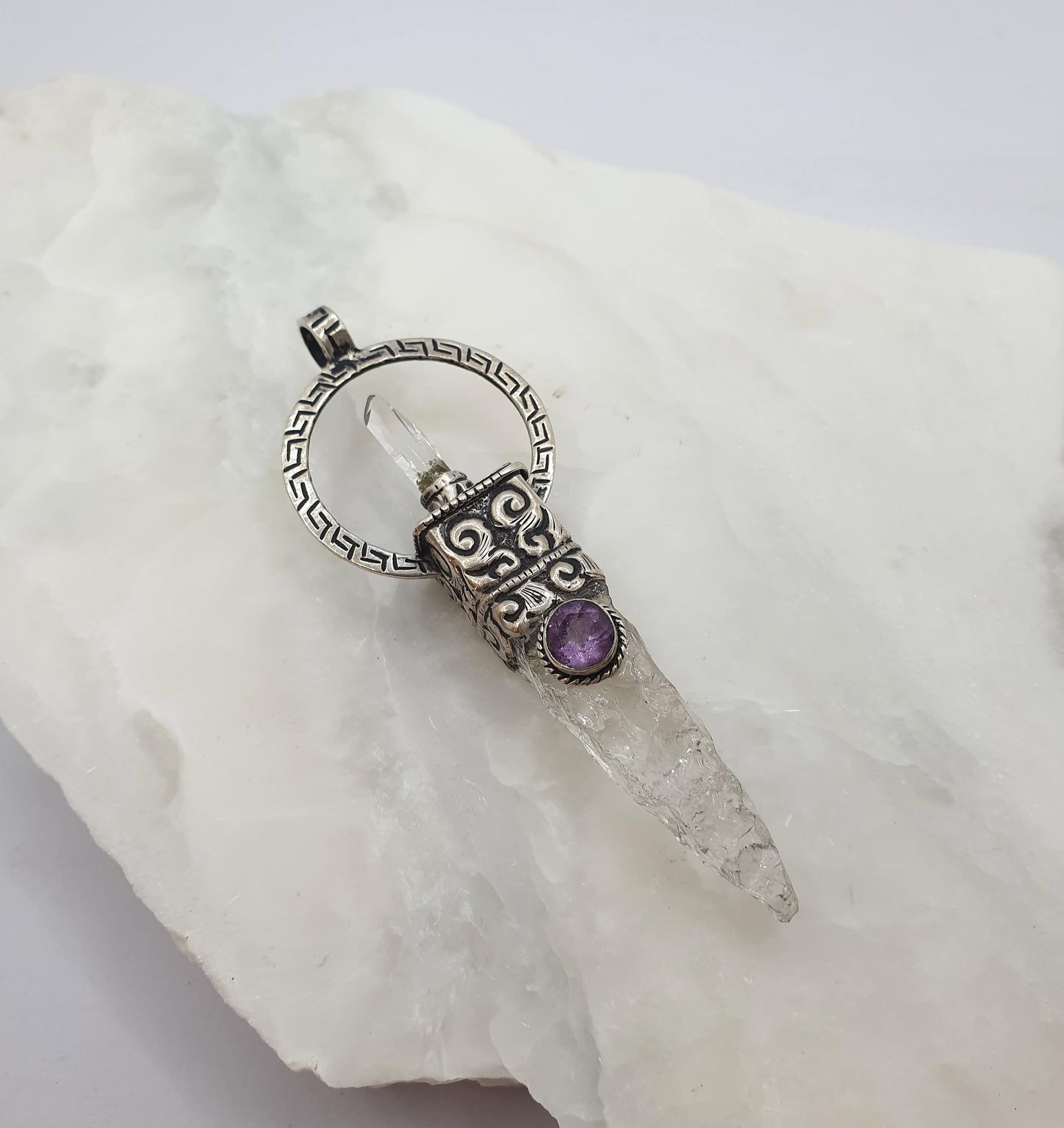 Himalayan Quartz Silver Pendant