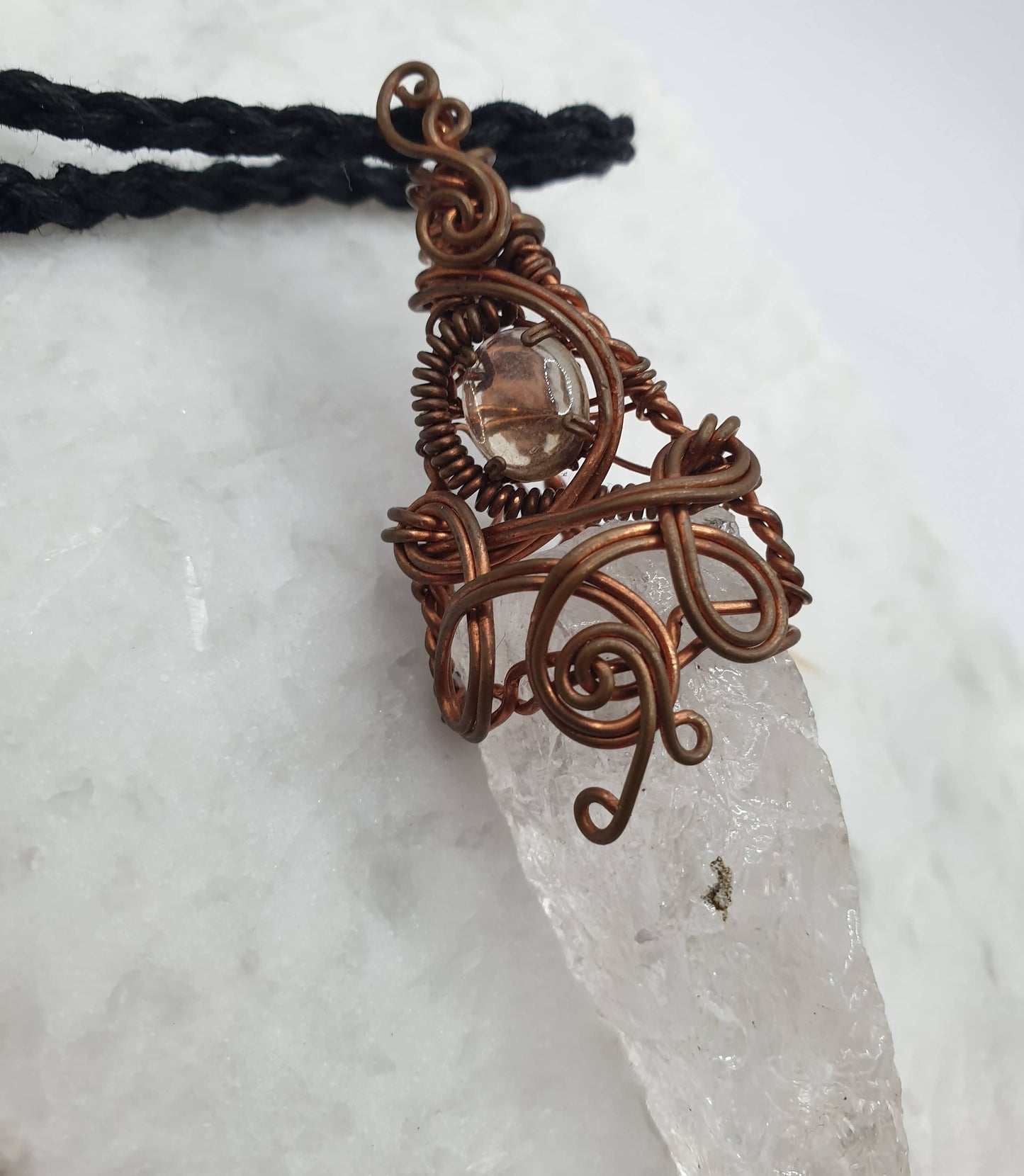 Himalayan Quartz Wire Wrapped Pendant