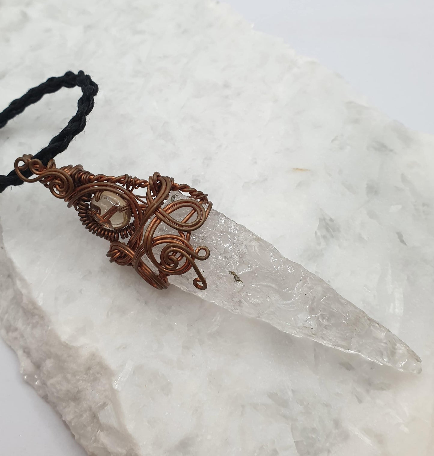 Himalayan Quartz Wire Wrapped Pendant