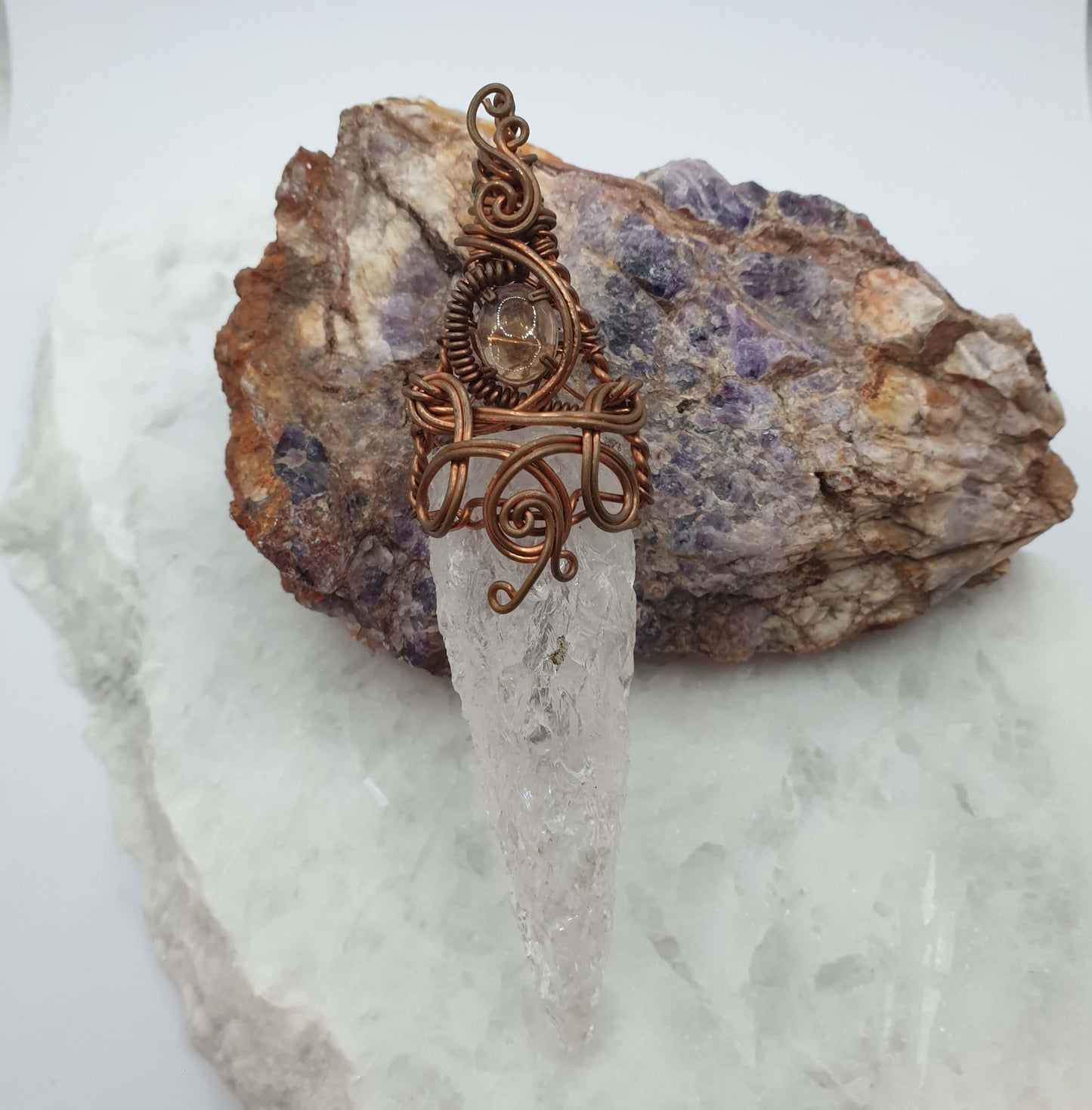 Himalayan Quartz Wire Wrapped Pendant