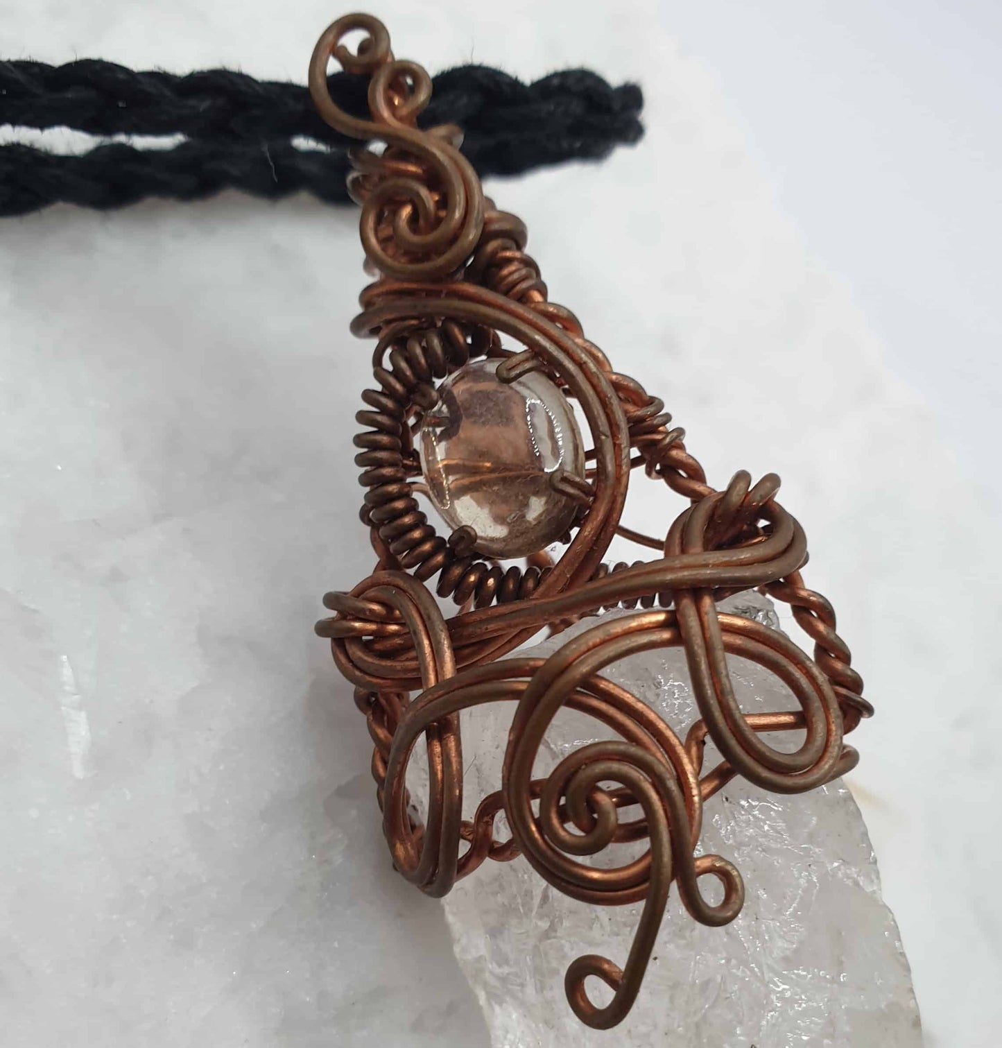 Himalayan Quartz Wire Wrapped Pendant