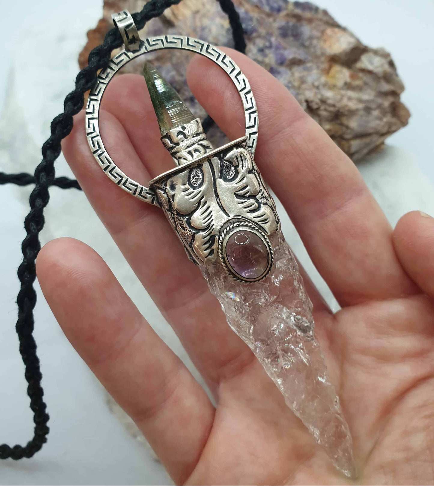 Himalayan Quartz Silver Pendant