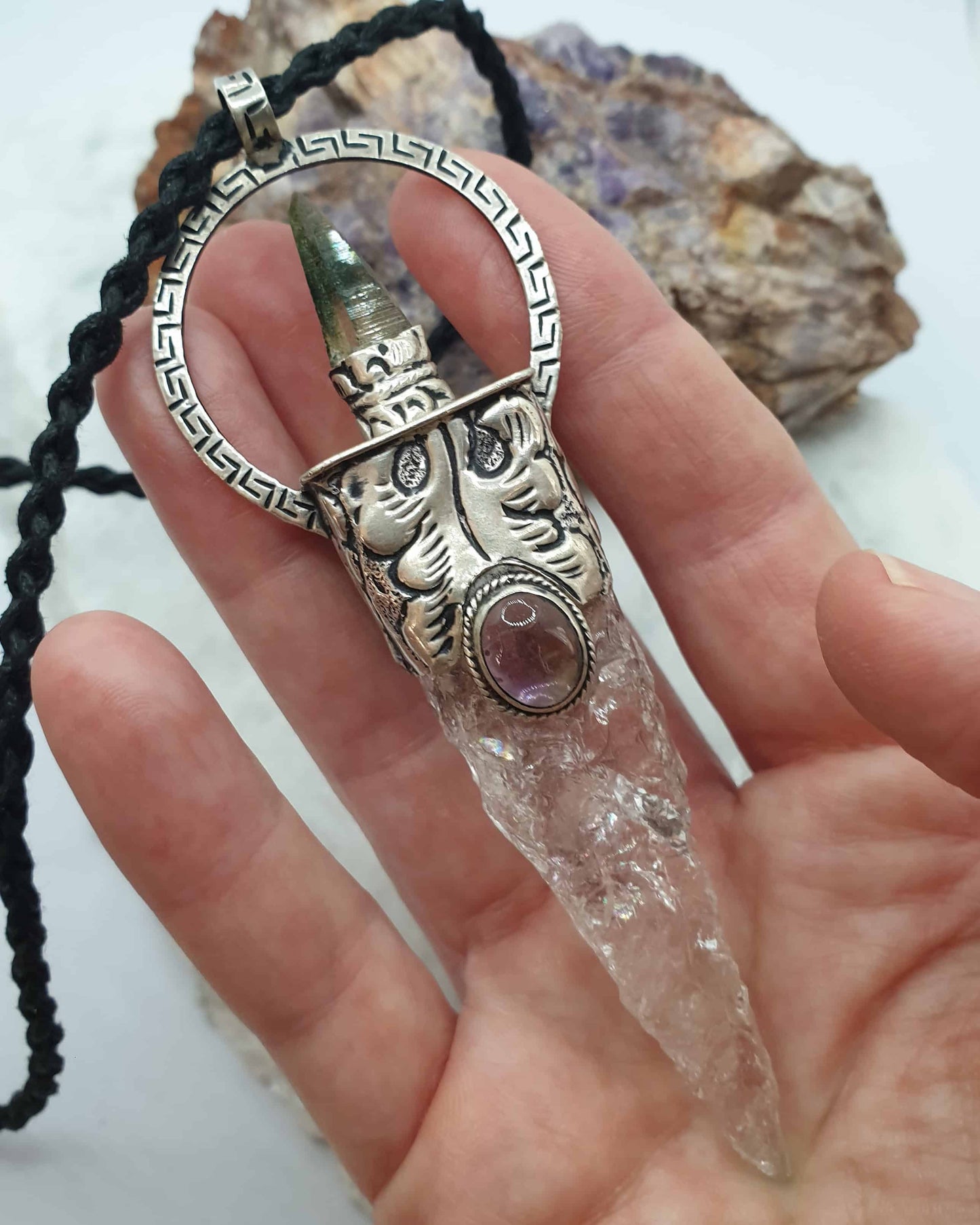 Himalayan Quartz Silver Pendant