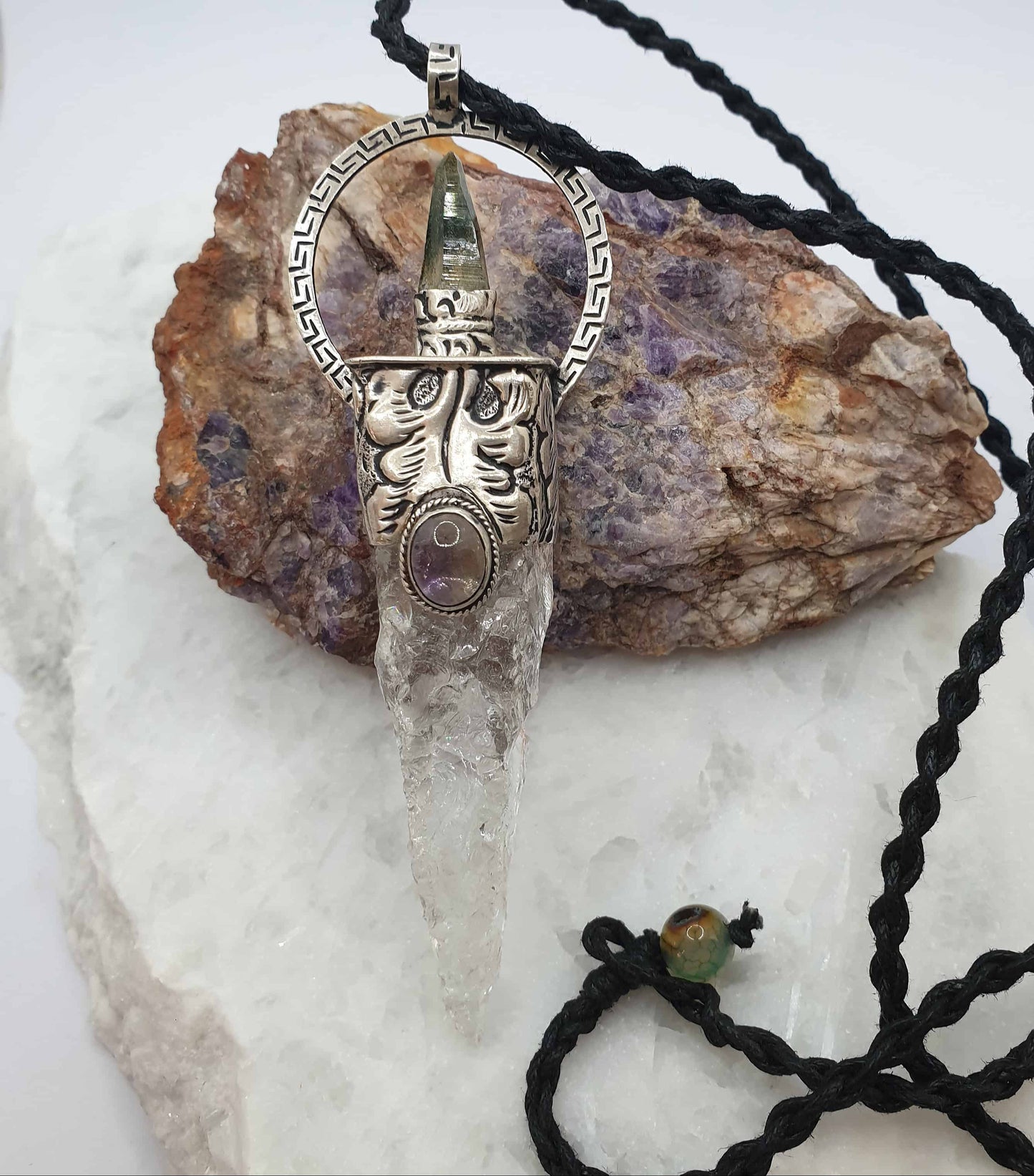 Himalayan Quartz Silver Pendant