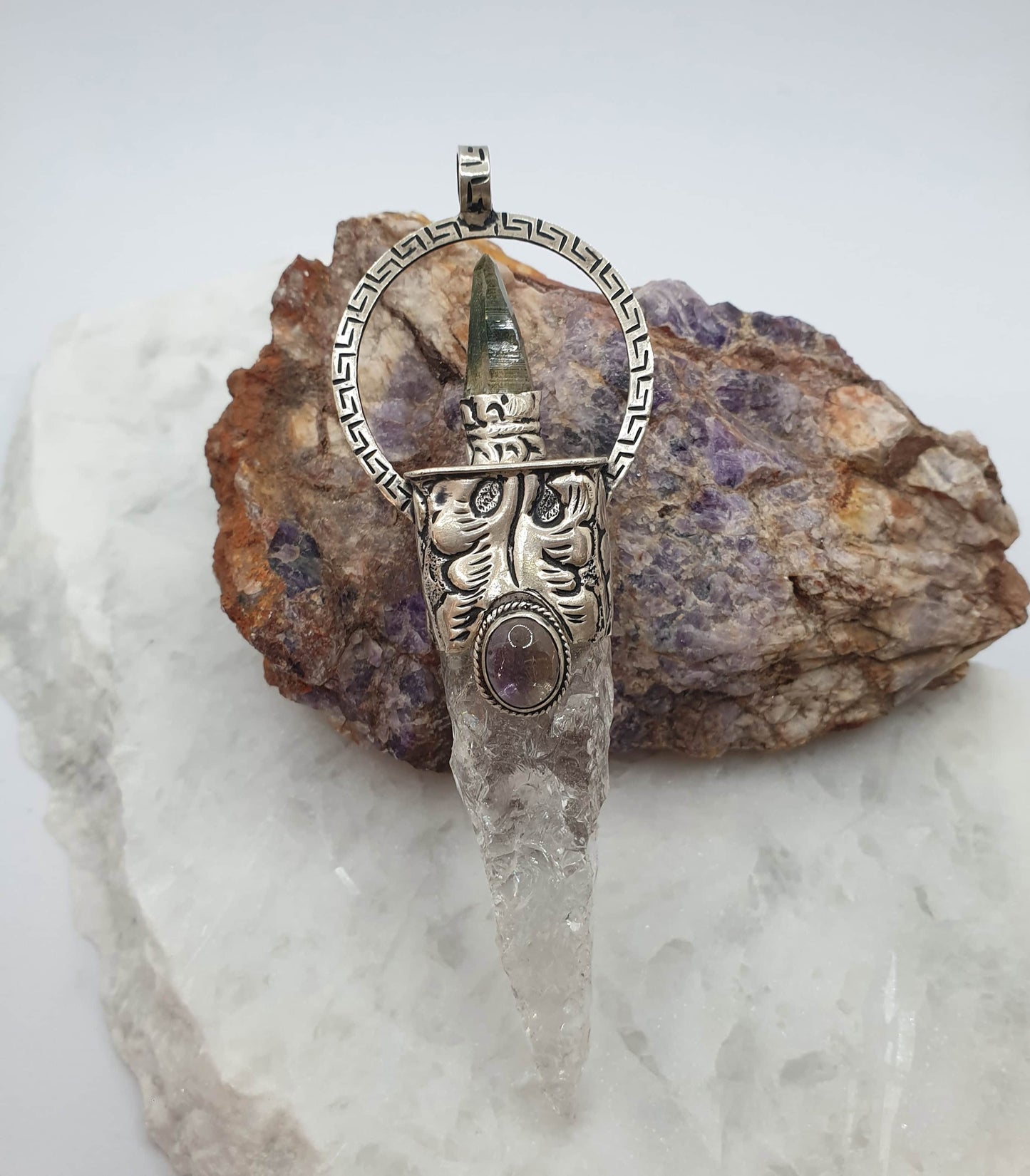 Himalayan Quartz Silver Pendant