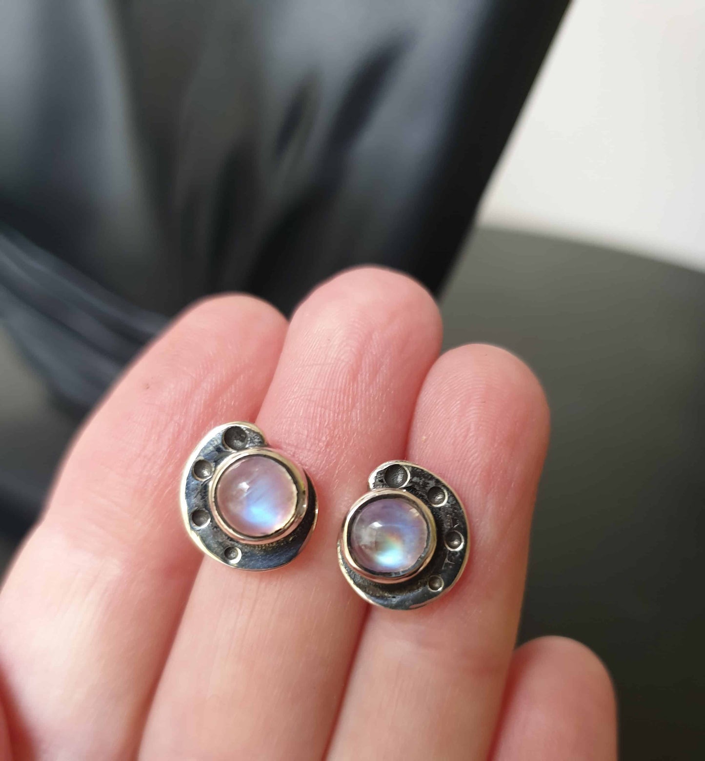 Moonstone Stud Earrings