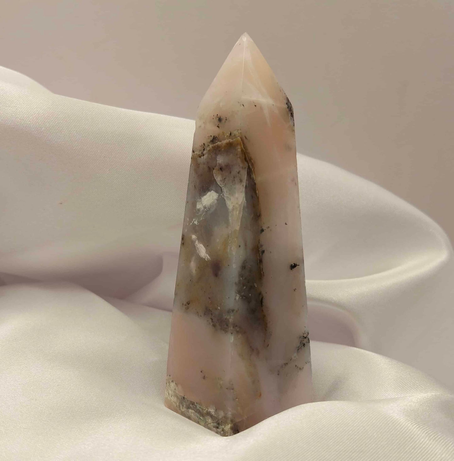 Peruvian Pink Opal Obelisk