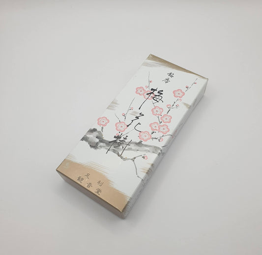 Plum Blossoms, an Incense by Shoyeido, is a recipe of high-quality sandalwood, cinnamon, and subtle spices creating a fresh aura, like a forest in springtime.