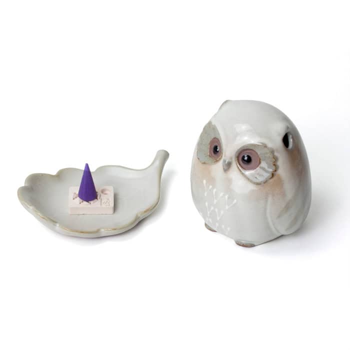 The Small Owl Incense Burner is a beautifully crafted, covered-style holder designed with intricate and charming details, making each piece a tiny work of art. Its unique design releases fragrant incense and gentle smoke through the owl’s ears, creating a delightful visual effect. Elegant and whimsical, it makes a perfect gift for anyone who enjoys thoughtful décor and soothing aromas.