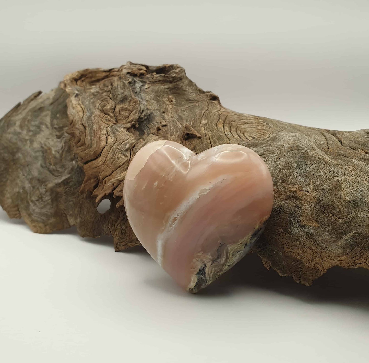 Peruvian Dendritic Pink Opal Heart