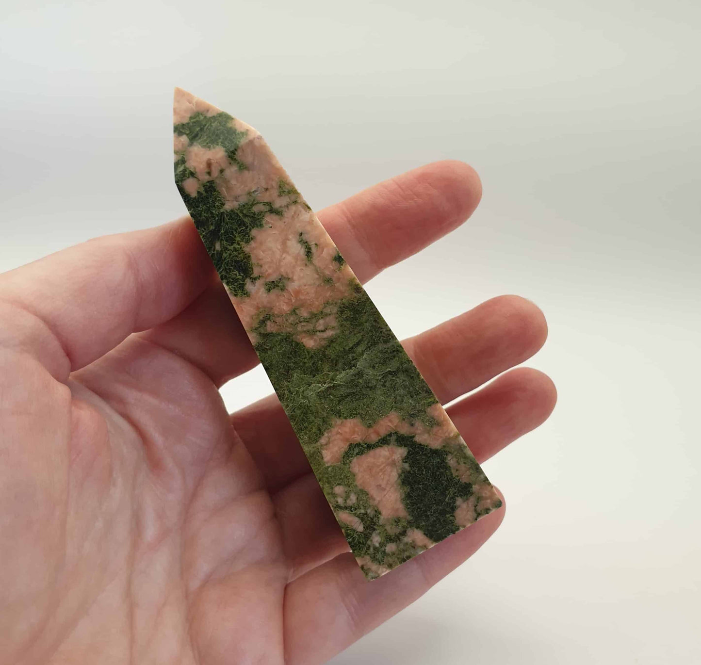 Rhodonite & Green Epidote Obelisk